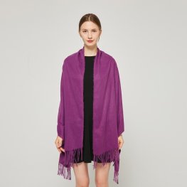 SF231451 Cashmere Touch Solid Shawl:Purple