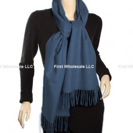 Cashmere Feel Scarf #NY226 Color: Steel Blue