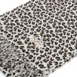 Leopard Print Pashmina W057-5 Brown/White