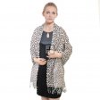 Leopard Print Pashmina W057-5 Brown/White