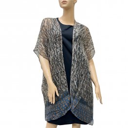 Cozy Abstract Print Kimono QC205-1  Cozy Abstract Print Kimono QC205-1