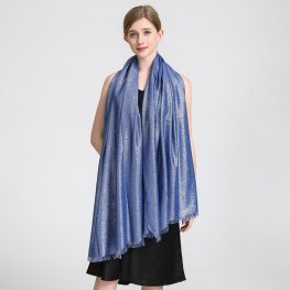 SF23120-13 Sheer Sparkly Shawl Wrap: Blue