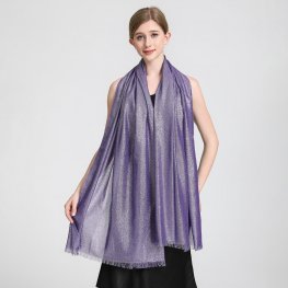 SF23120-14 Sheer Sparkly Shawl Wrap: Purple