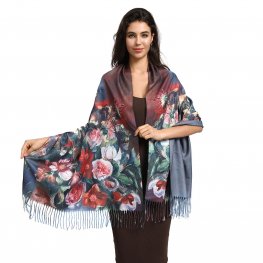 Museum Art Print Shawl SF23125  Museum Art Print Shawl SF23125