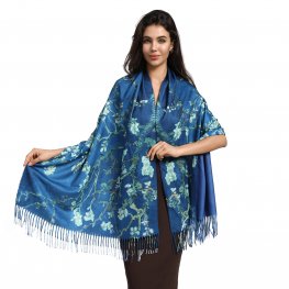 Museum Art Print Shawl SF23127:Almond Blossom  Museum Art Print Shawl SF23127:Almond Blossom