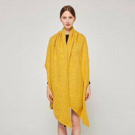 SF231414 Fuzzy Cozy Triangle Edge Shawl: Cyber Yellow  SF231414 Fuzzy Cozy Triangle Edge Shawl: Cyber Yellow