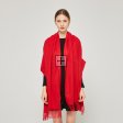 SF231457 Cashmere Touch Solid Shawl:Red
