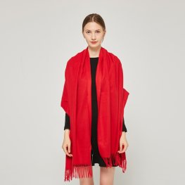 SF231457 Cashmere Touch Solid Shawl:Red