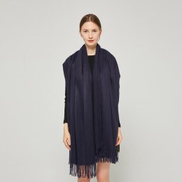 SF231458 Cashmere Touch Solid Shawl:Navy