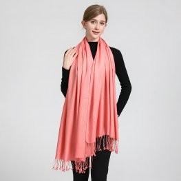 Solid Silky Pashmina 8118 Coral