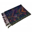 Luxury Metallic Feather Pashmina SF33144-4:Teal Multi
