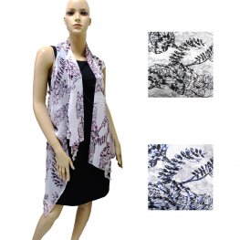 Willow Leaf Pattern Scarf Vest SL-147  Willow Leaf Pattern Scarf Vest SL-147