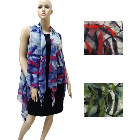 Leaf Pattern Scarf Vest SL-17