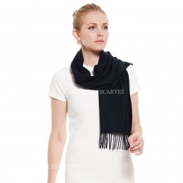 Solid Cashmere Feel Scarf SN33-8 BLACK