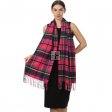 Cashmere Feel Scarf SW-15 Pink/Navy/Yellow