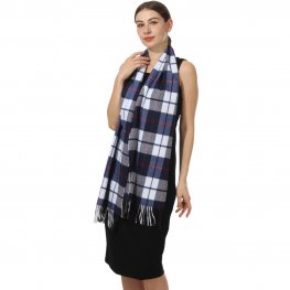 Cashmere Feel Scarf SW-24 Navy/White