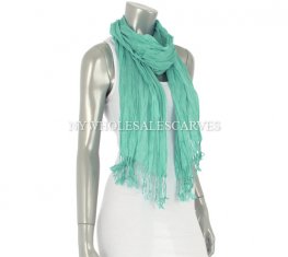 Wrinkle Solid Scarf M-17 Color: BabyGreen  Wrinkle Solid Scarf M-17 Color: BabyGreen
