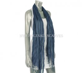 Wrinkle Solid Scarf M-44 Color: D-Teal  Wrinkle Solid Scarf M-44 Color: D-Teal