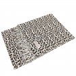 Leopard Print Pashmina W057-8 Brown/ White