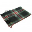 Giant Check Shawl W8804 Black/Gren/Red