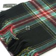 Giant Check Shawl W8804 Black/Gren/Red