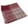 Cozy Check Blanket Shawl WT167 Burgundy