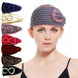 Knit Bow Head Band X12156 (7 Colors, 1 Doz)