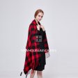 B32-1 Buffalo Check Shawl: Red/Black