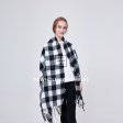 XG221120-2 Buffalo Check Shawl: Black/White