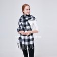 XG221120-2 Buffalo Check Shawl: Black/White