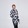 XG221120-2 Buffalo Check Shawl: Black/White