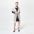 XG2211902 Solid Ivory Knitted Open Front Long Cardigan