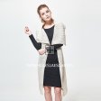 XG2211902 Solid Ivory Knitted Open Front Long Cardigan