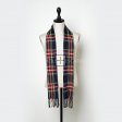Cashmere Feel Scarf #C131 Navy Red