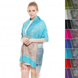 Lurex Paisley Pashmina 63S (12 Colors, 1 Doz)