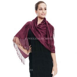 Solid Silky Pashmina 8111 Dark Maroon  Solid Silky Pashmina 8111 Dark Maroon
