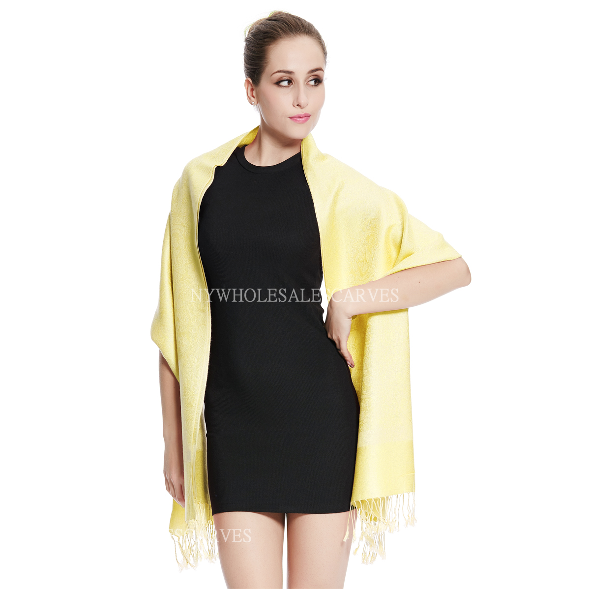 Jacquard Pashmina PL1857 Yellow