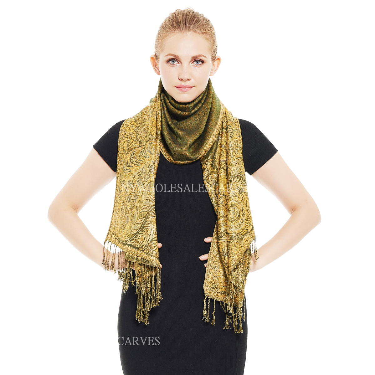 Thicker Pashmina Scarf YZ3610 Olive Green [YZ3610] - $5.00 : Wholesale ...