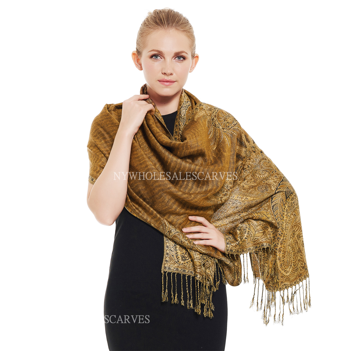 Thicker Pashmina Scarf YZ3616 Light Brown [YZ3616] - $5.00 : Wholesale ...