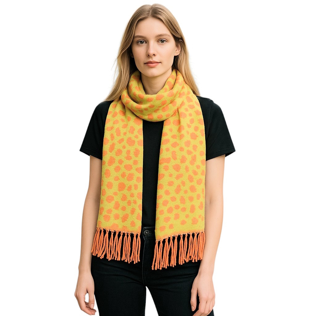 Cashmere Feel Scarf #502-9 Color: Yellow/Orange