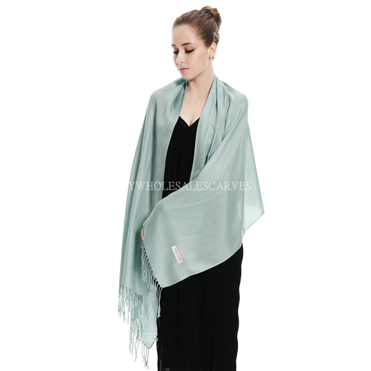 Solid Pashmina 8127 Powder Blue