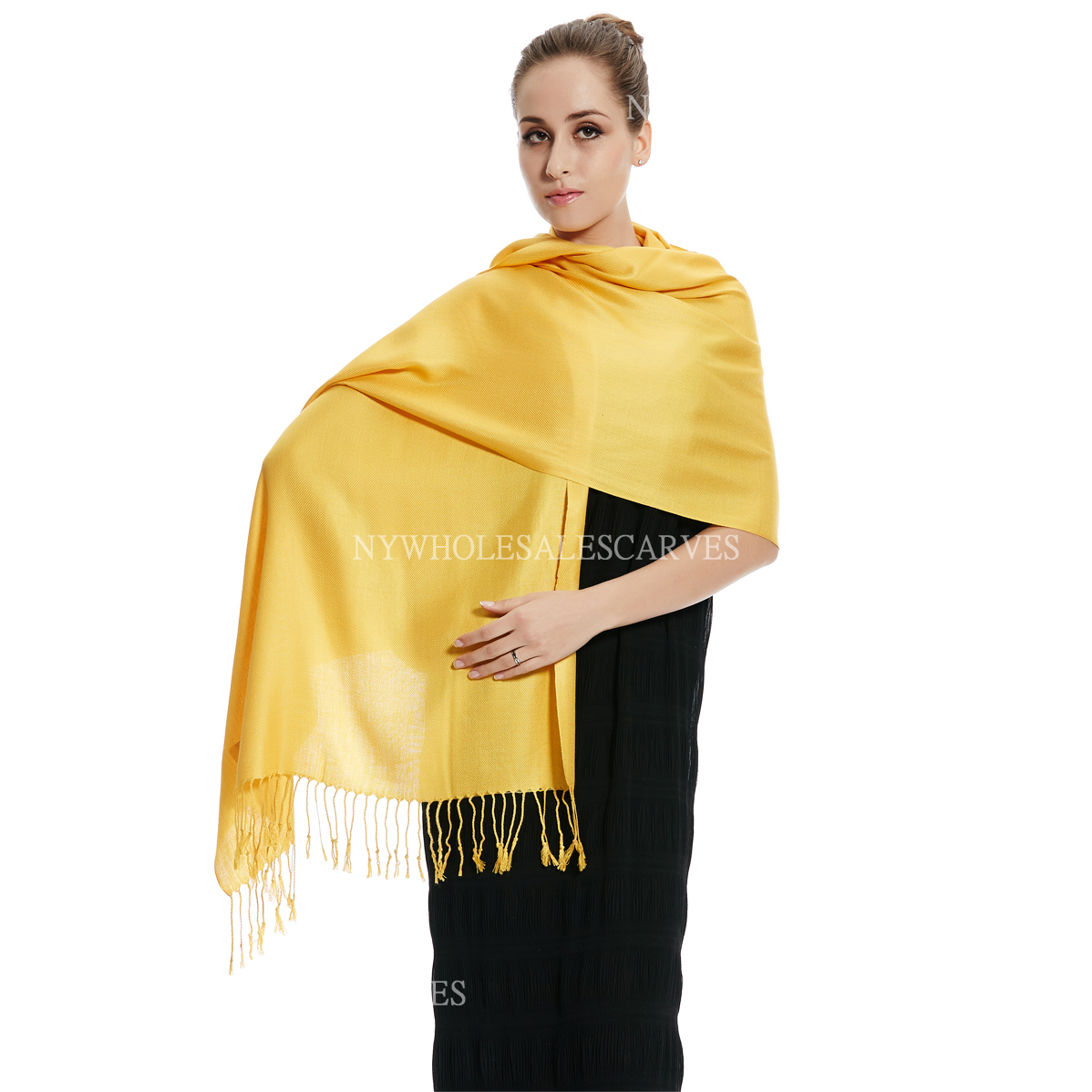 Solid Pashmina 8141 Gold