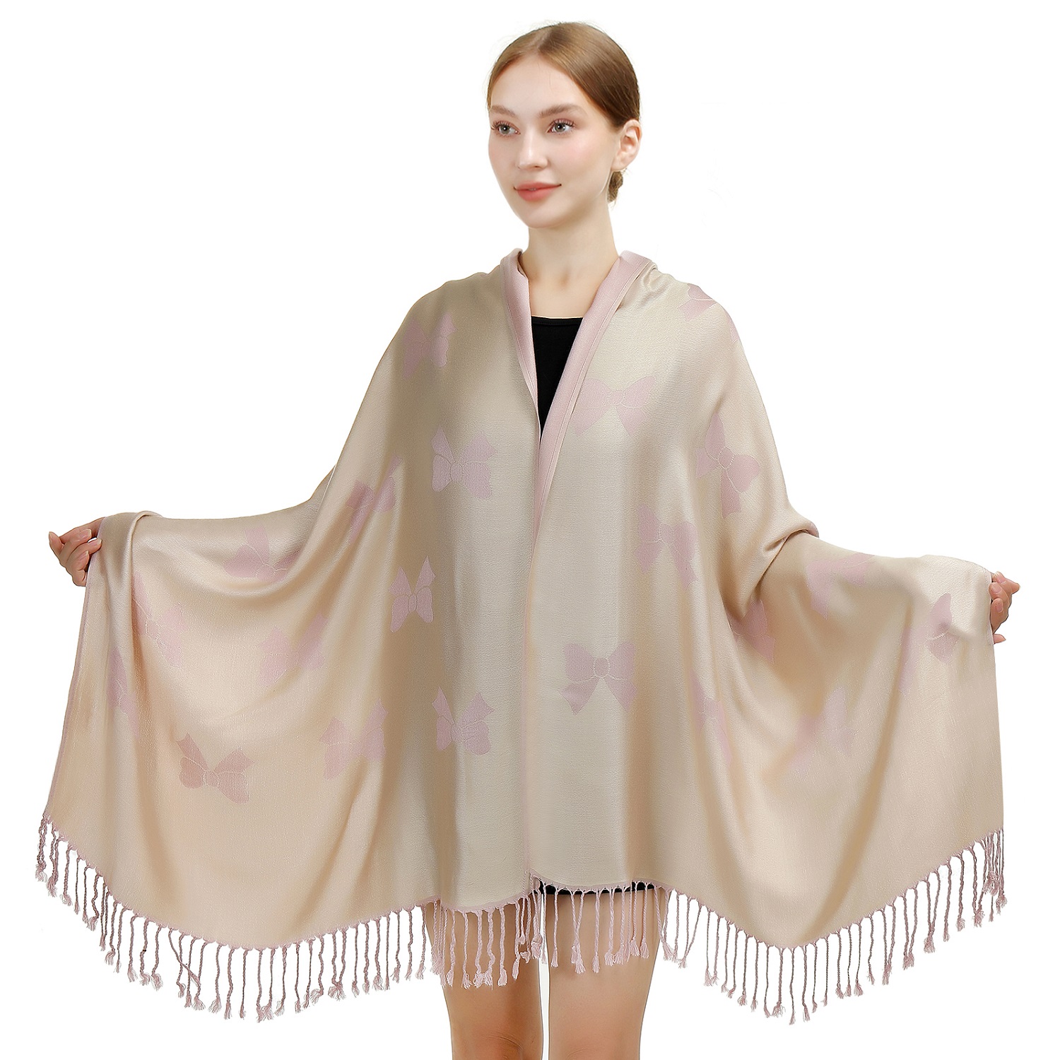 Cute Bowknot Pattern Pashmina SF24135 (11Colors , 1Doz)