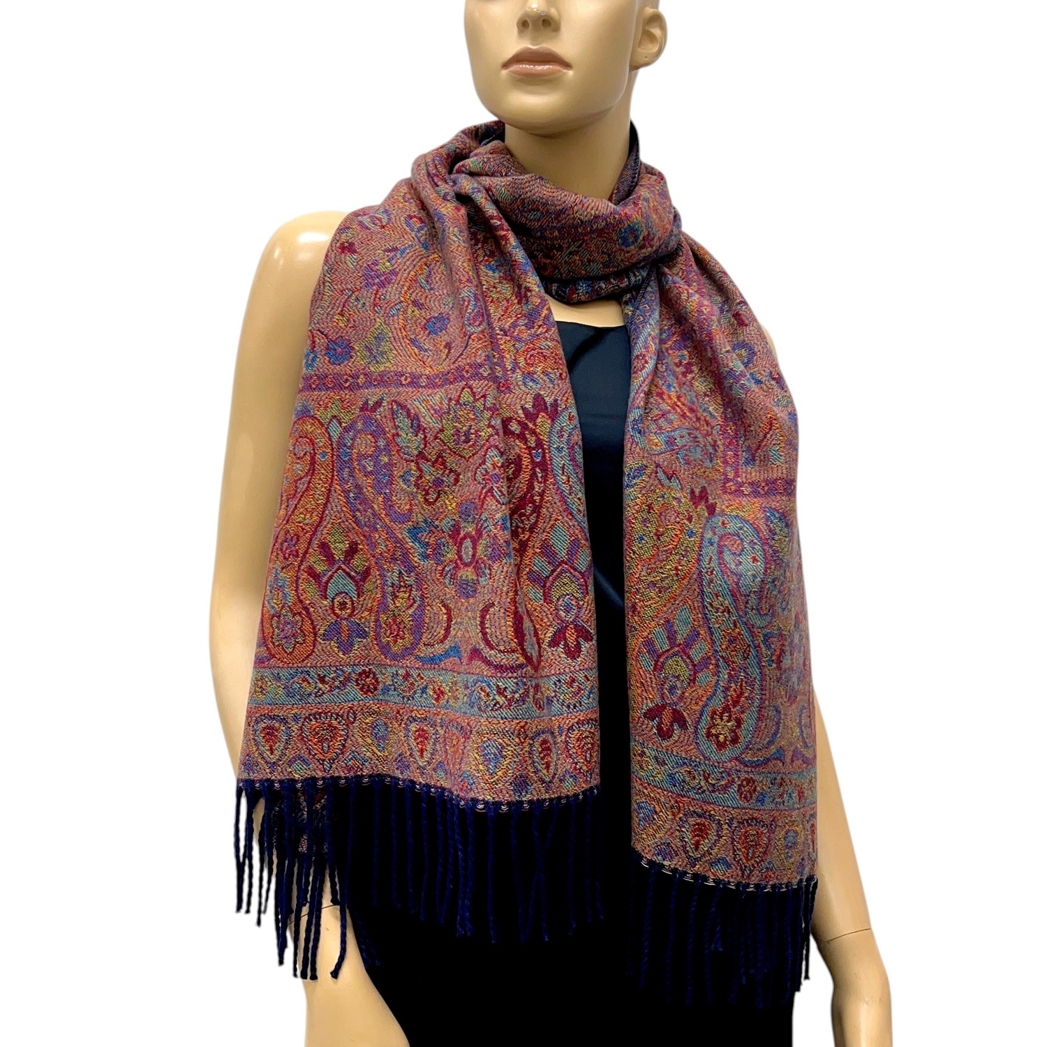 Paisley reversible Cashmere Feel Shawl SF24133-2