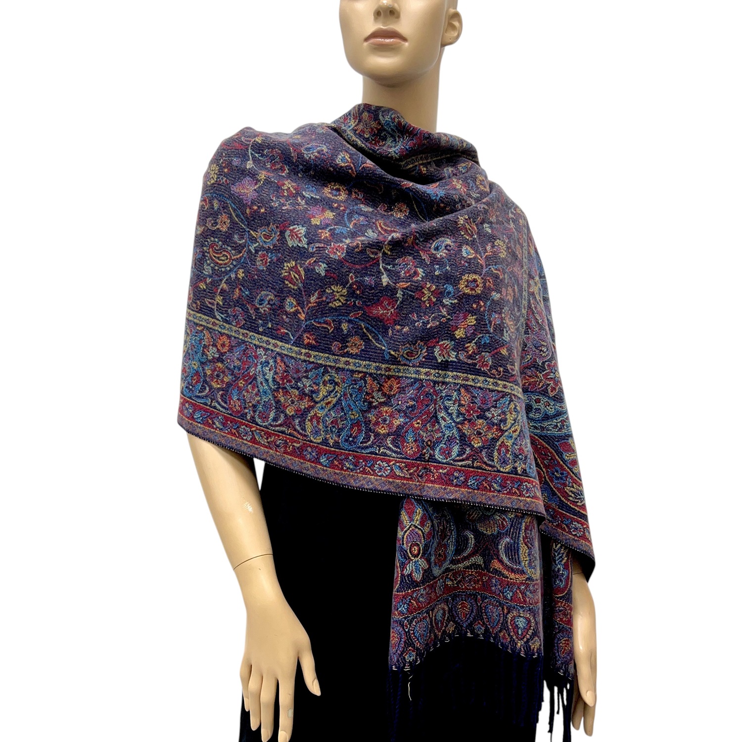 Paisley reversible Cashmere Feel Shawl SF24133-2