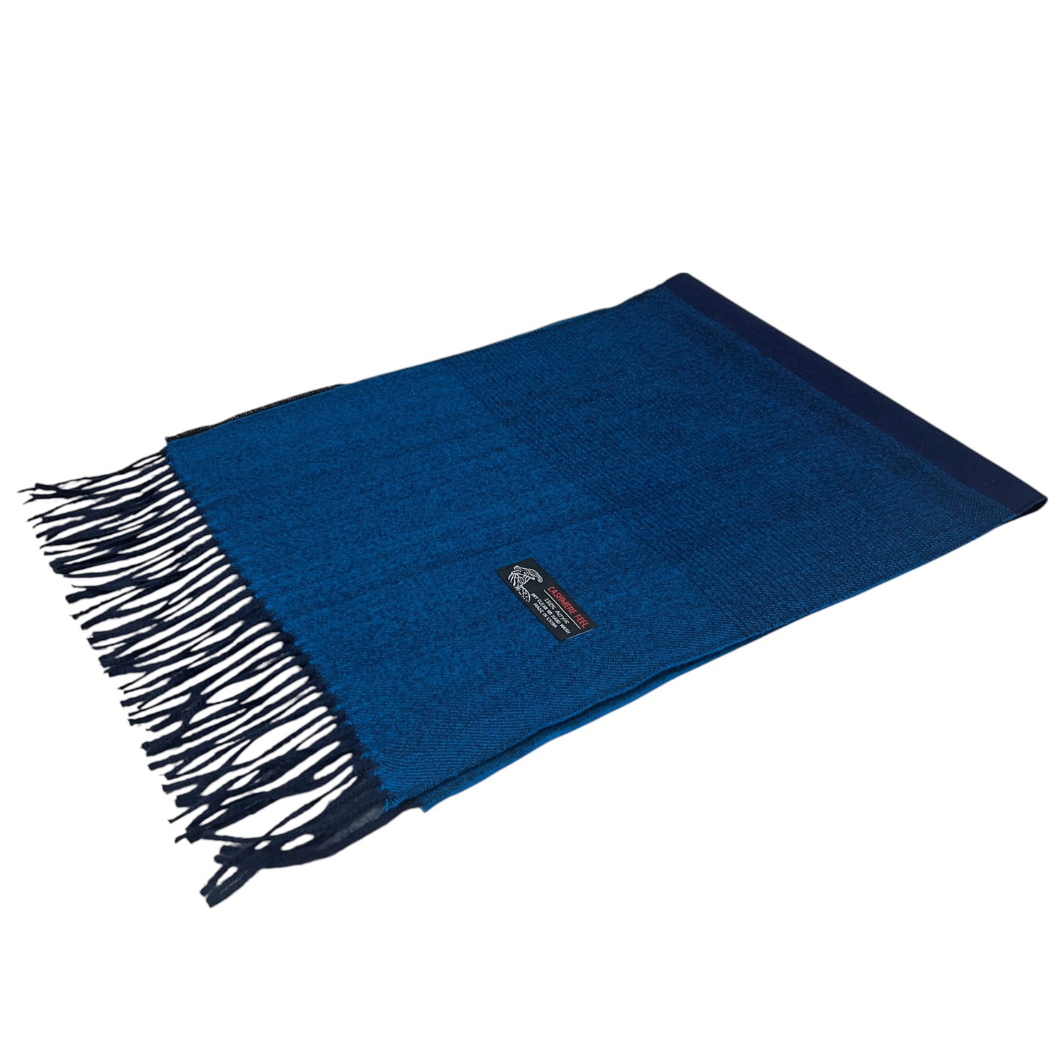 Cashmere feel scarf SW-52 black/blue