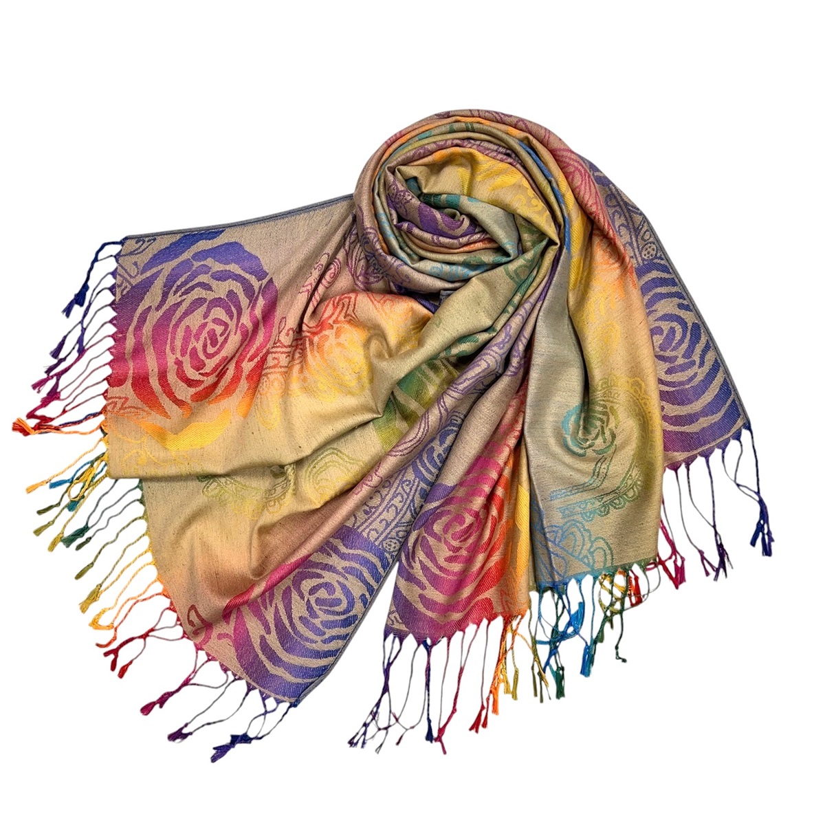Jewel Tones Rose Pashmina JB558 (11 Colors, 1Doz )