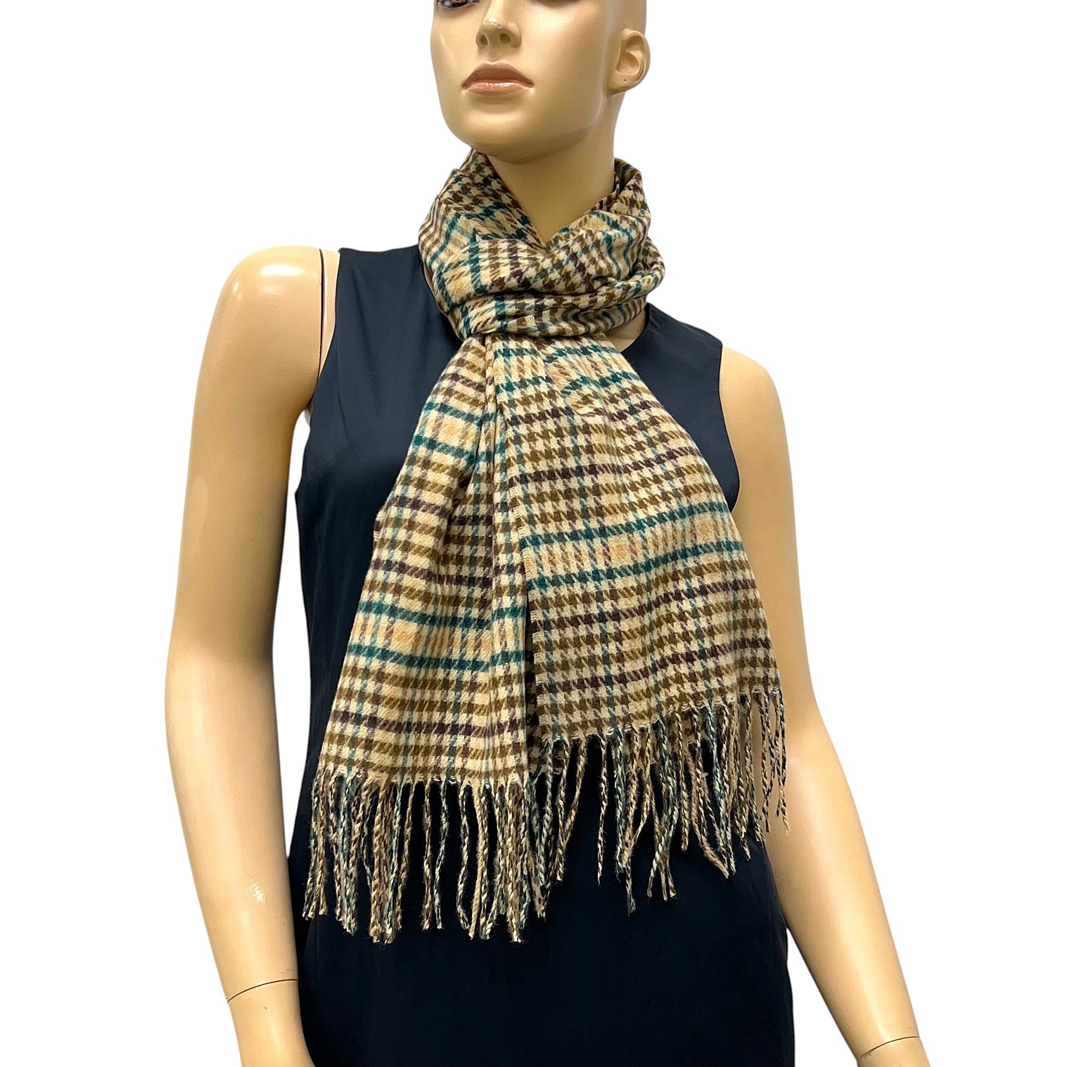 Cashmere Feel Scarf SW-50 Beige/Green
