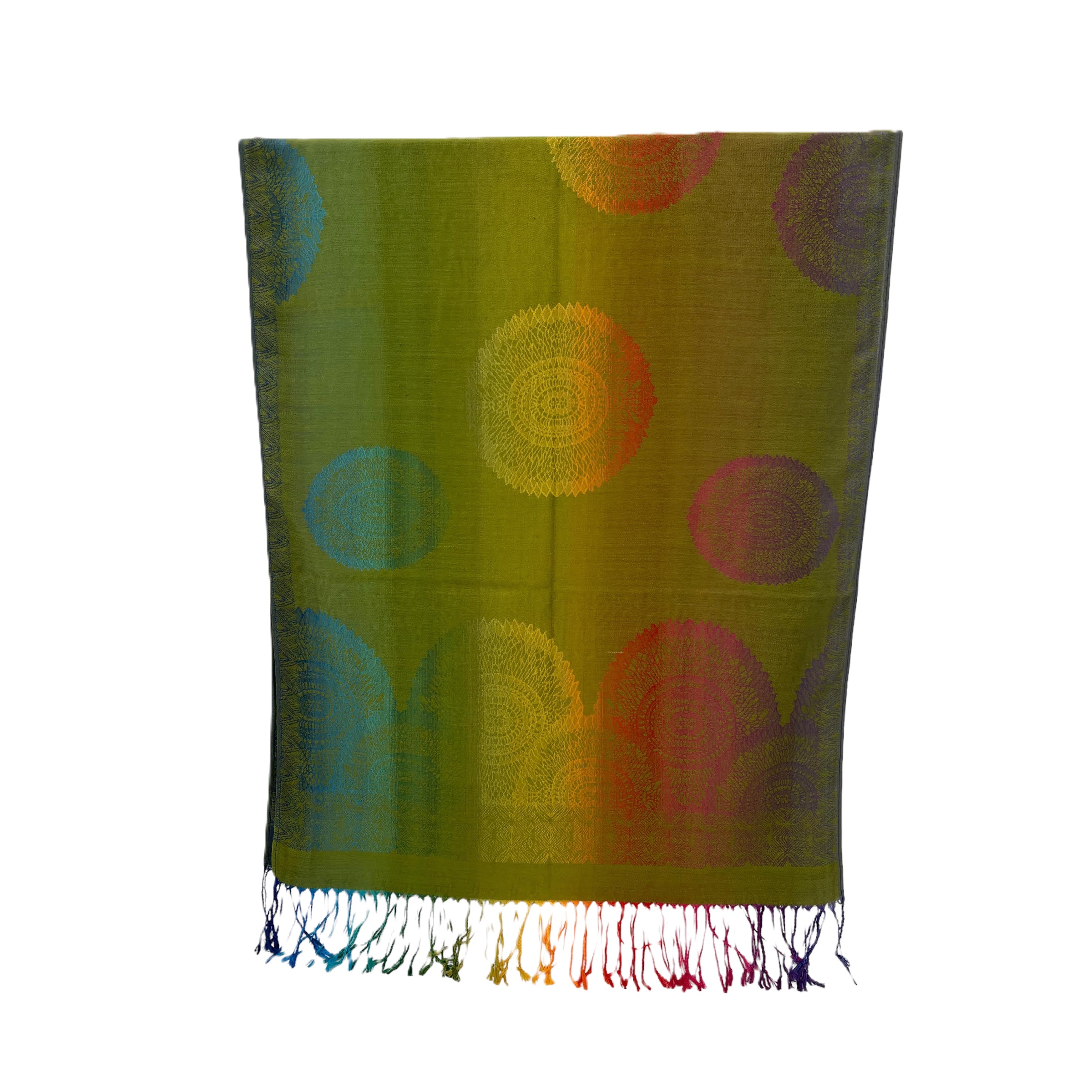 Rainbow Circle Pattern Pashmina JB631 (12 Colors, 1Doz)