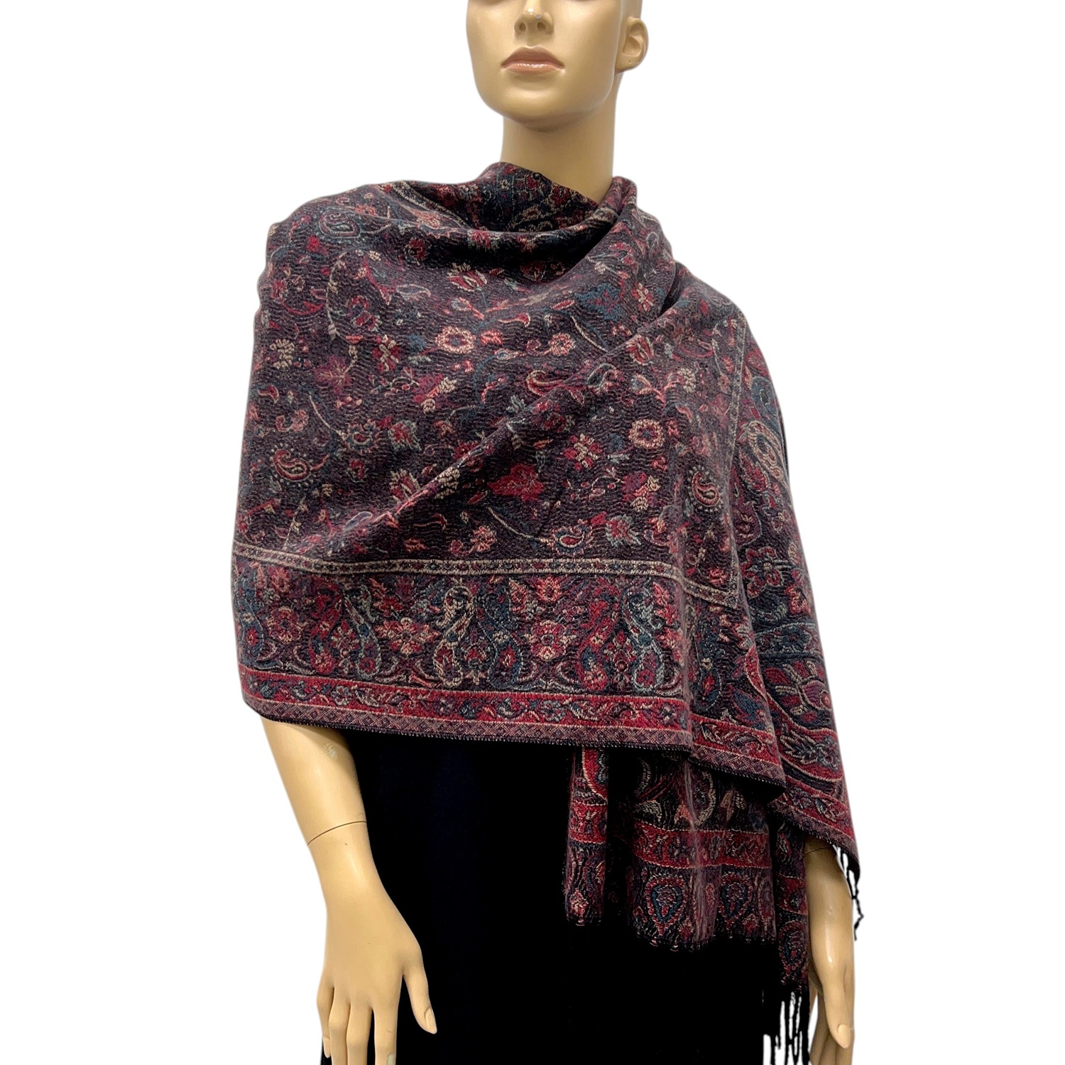 Paisley reversible Cashmere Feel Shawl SF24133-4